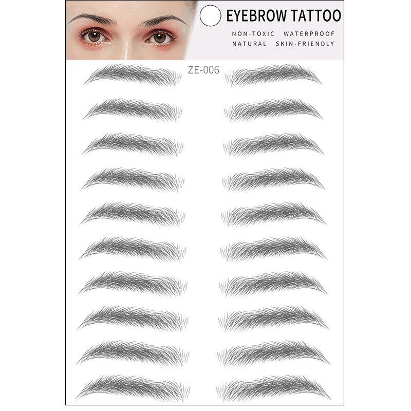 Magic 4D Hair-like Eyebrow Tattoo Sticker False Eyebrows Long Lasting Super Waterproof Makeup Eye Brow Stickers Cosmetics TSLM1