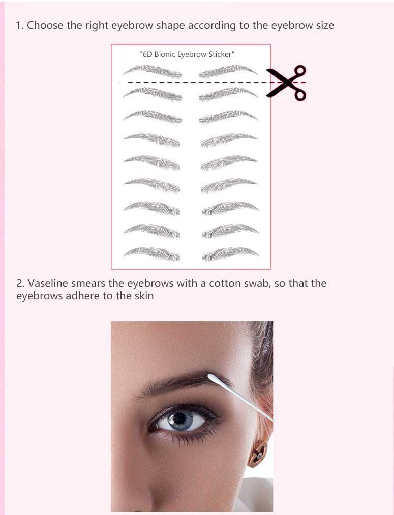 Magic 4D Hair-like Eyebrow Tattoo Sticker False Eyebrows Long Lasting Super Waterproof Makeup Eye Brow Stickers Cosmetics TSLM1