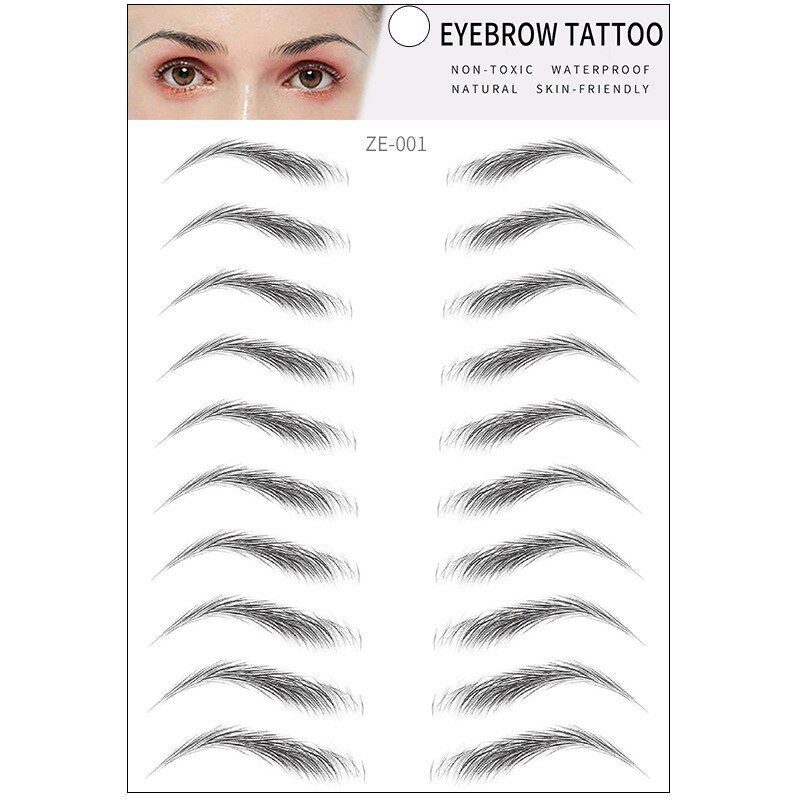 Magic 4D Hair-like Eyebrow Tattoo Sticker False Eyebrows Long Lasting Super Waterproof Makeup Eye Brow Stickers Cosmetics TSLM1