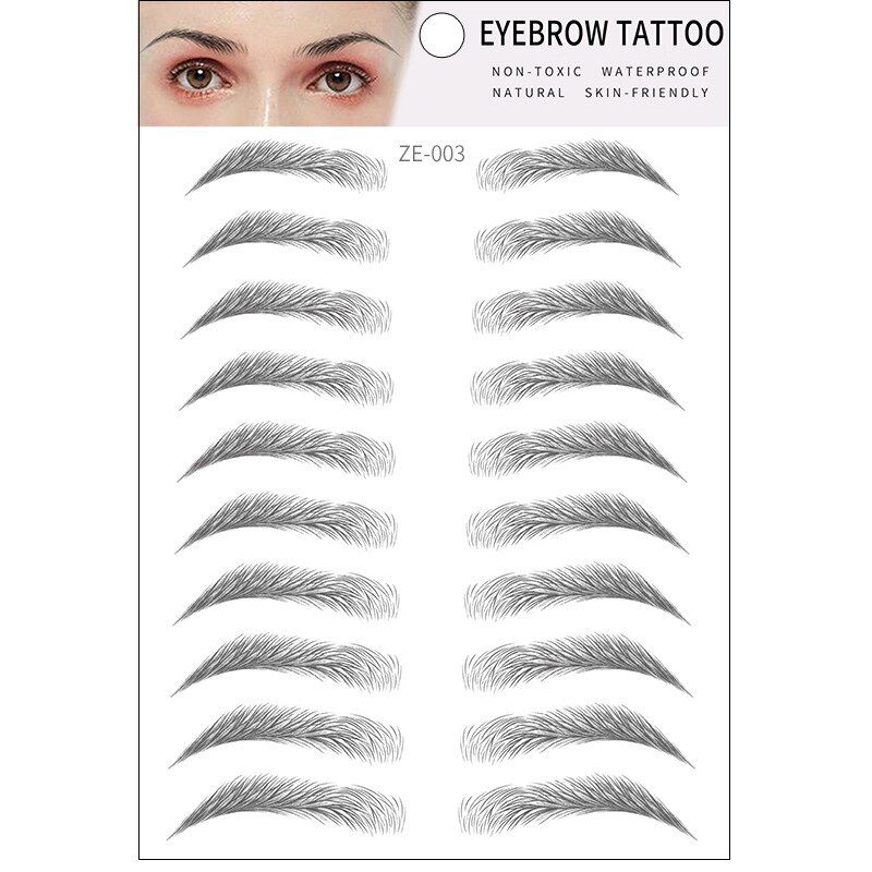 Magic 4D Hair-like Eyebrow Tattoo Sticker False Eyebrows Long Lasting Super Waterproof Makeup Eye Brow Stickers Cosmetics TSLM1