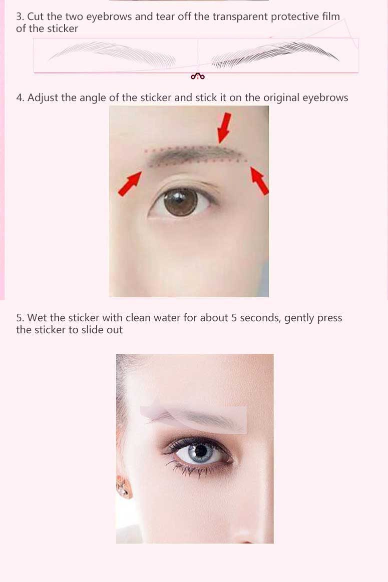 Magic 4D Hair-like Eyebrow Tattoo Sticker False Eyebrows Long Lasting Super Waterproof Makeup Eye Brow Stickers Cosmetics TSLM1