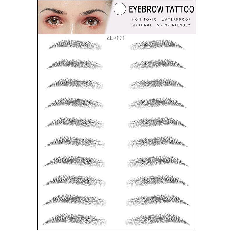 Magic 4D Hair-like Eyebrow Tattoo Sticker False Eyebrows Long Lasting Super Waterproof Makeup Eye Brow Stickers Cosmetics TSLM1