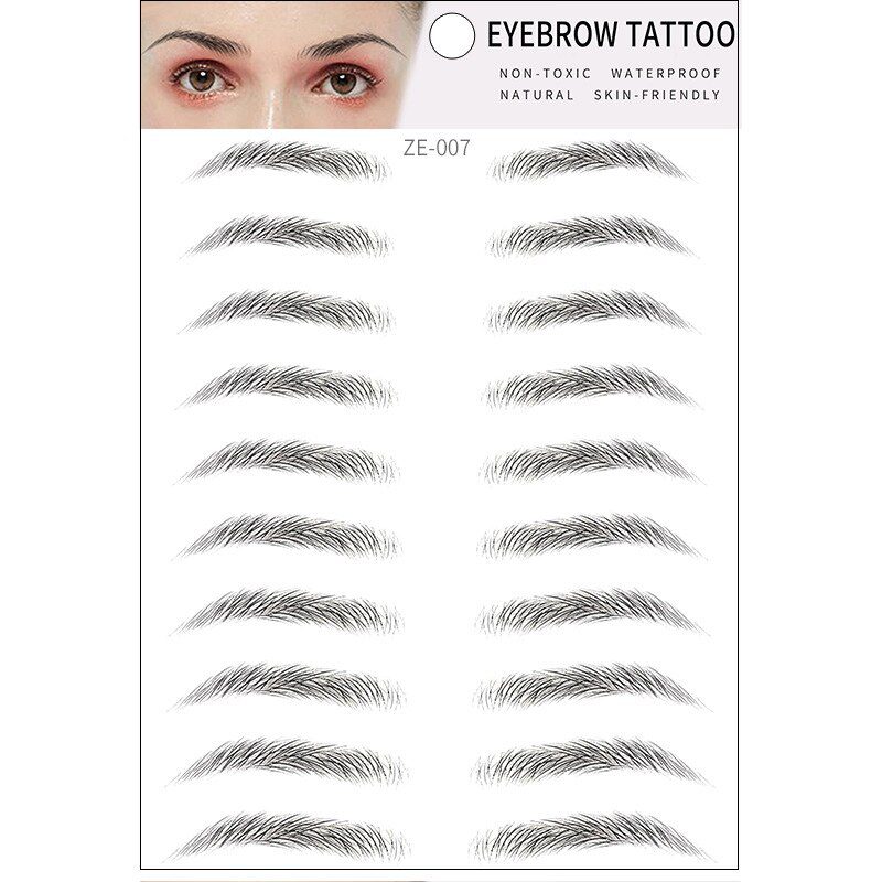 Magic 4D Hair-like Eyebrow Tattoo Sticker False Eyebrows Long Lasting Super Waterproof Makeup Eye Brow Stickers Cosmetics TSLM1