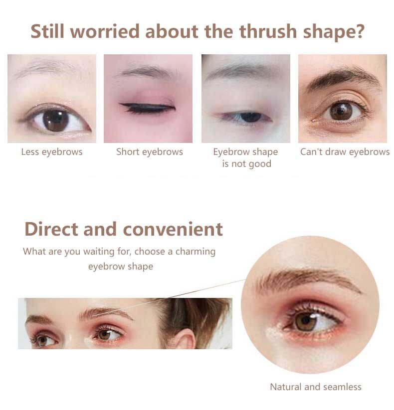 Magic 4D Hair-like Eyebrow Tattoo Sticker False Eyebrows Long Lasting Super Waterproof Makeup Eye Brow Stickers Cosmetics TSLM1