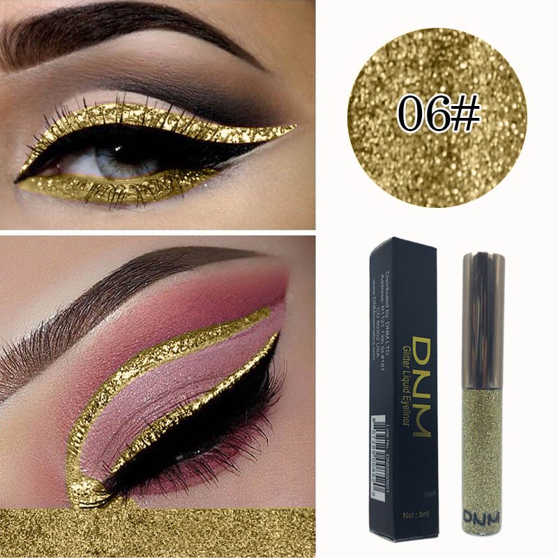 16 Color flash Liquid Eyeliner Glitter Waterproof Longlasting Makeup Eye Liner Gold Red Blue White Eyeliner Shiny Eyliner TSLM1