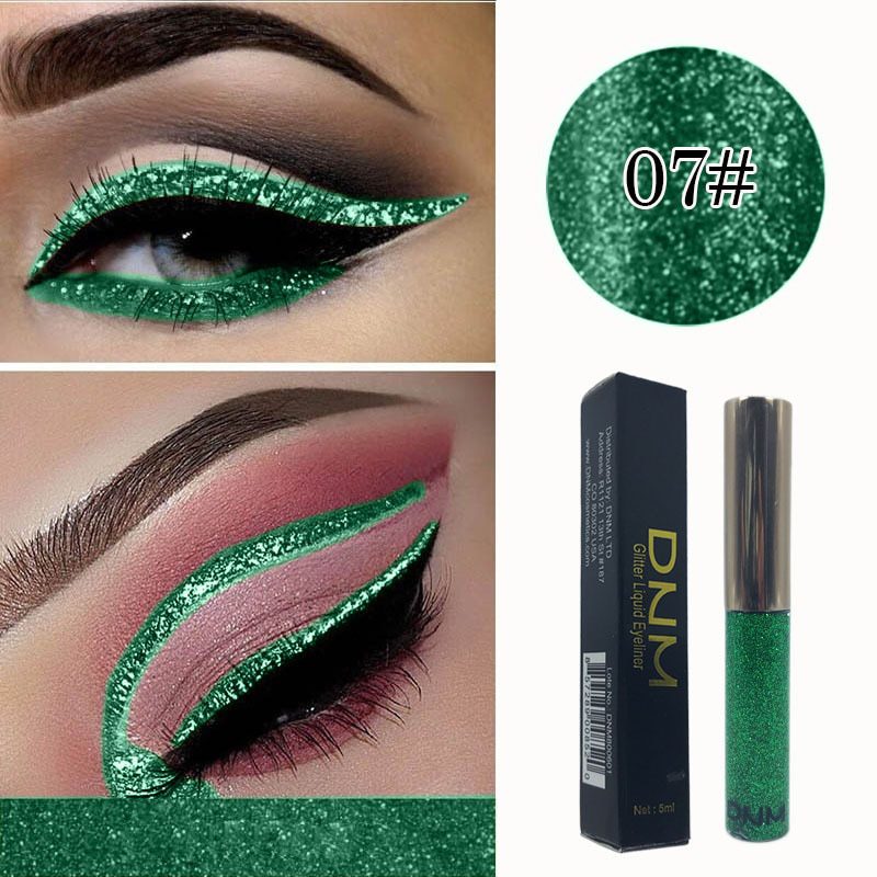 16 Color flash Liquid Eyeliner Glitter Waterproof Longlasting Makeup Eye Liner Gold Red Blue White Eyeliner Shiny Eyliner TSLM1