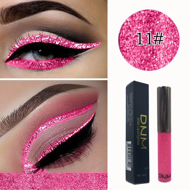 16 Color flash Liquid Eyeliner Glitter Waterproof Longlasting Makeup Eye Liner Gold Red Blue White Eyeliner Shiny Eyliner TSLM1