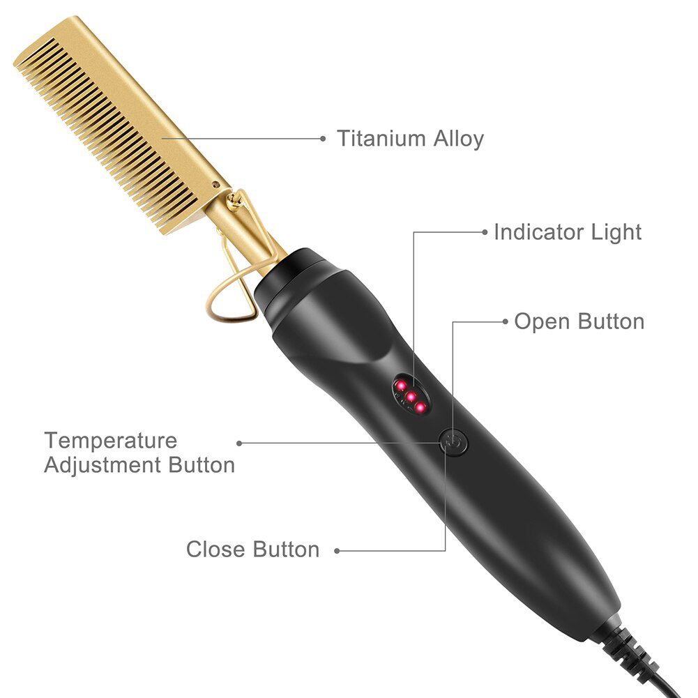 Hair Straightening Brush Straightener Flat Irons Hot Heating Comb Hair Straight Styler Corrugation Curling Iron Hair Curler Comb