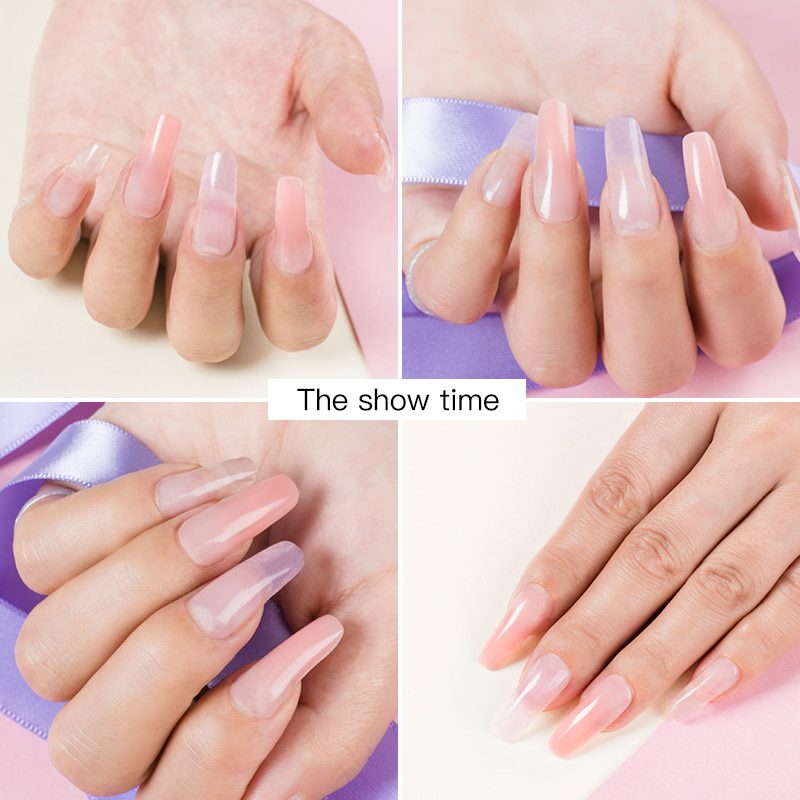 Mtssii 9pcs/kit US Warehouse Poly Extenstion Nail Gel Sets Nail Extension Polish Lamp Nail Brush Nail Primer Hard Jelly Acrylic