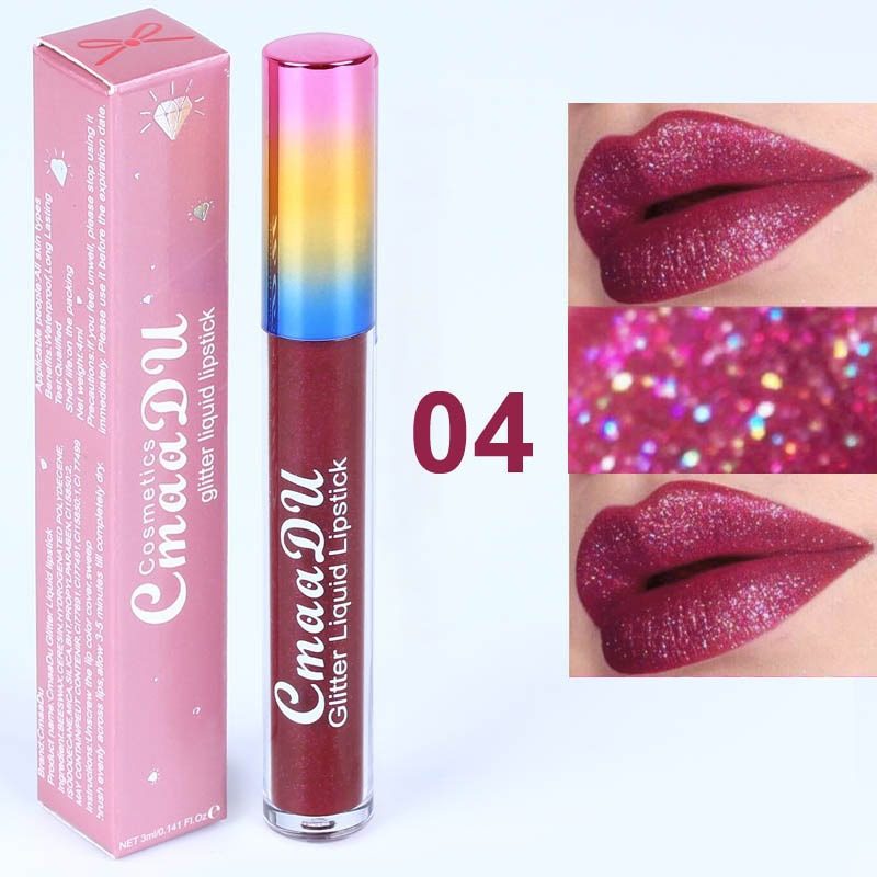 13 colors lip gloss long-lasting shiny gloss matte liquid lipstick waterproof metallic makeup blue purple pink lipstick