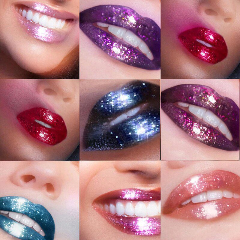 13 colors lip gloss long-lasting shiny gloss matte liquid lipstick waterproof metallic makeup blue purple pink lipstick