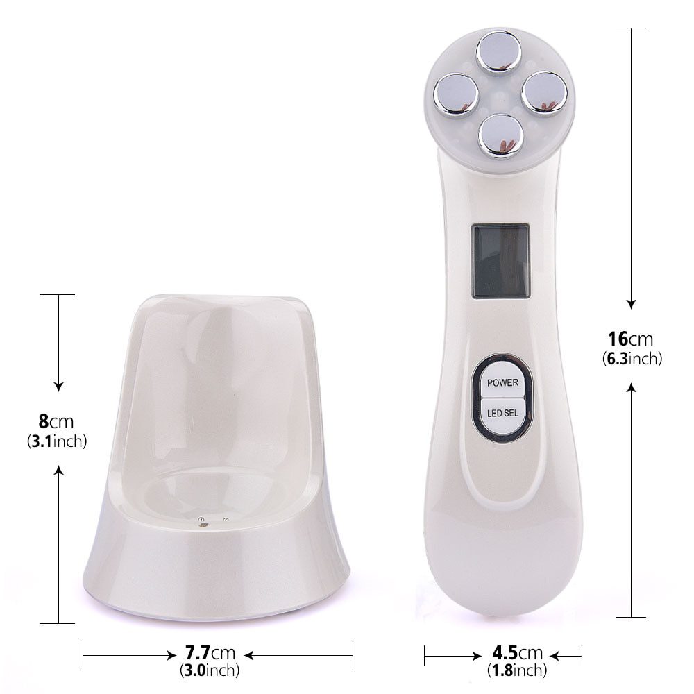 5 in 1 LED Skin Tightening Mesotherapy Facial LED Photon Skin Rejuvenation Anti Aging RF EMS Beauty Skin Care Tool Face Massage