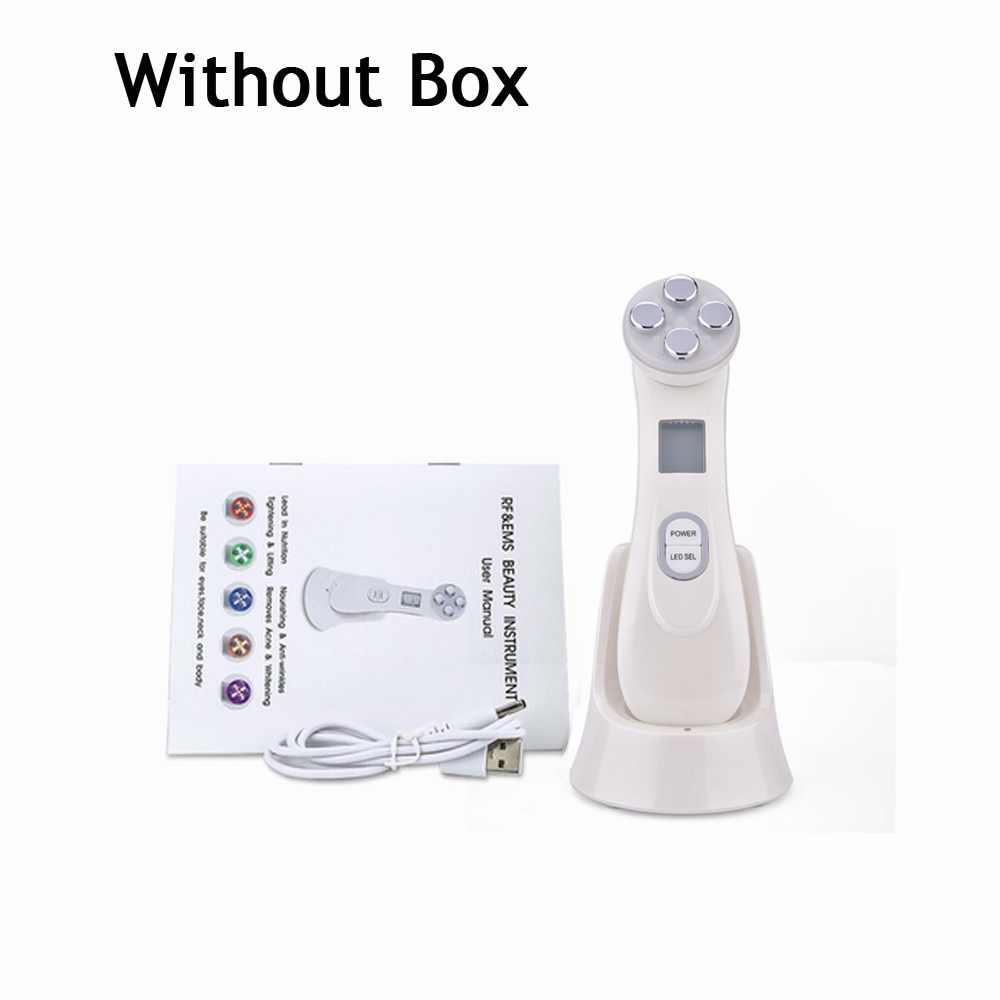 5 in 1 LED Skin Tightening Mesotherapy Facial LED Photon Skin Rejuvenation Anti Aging RF EMS Beauty Skin Care Tool Face Massage
