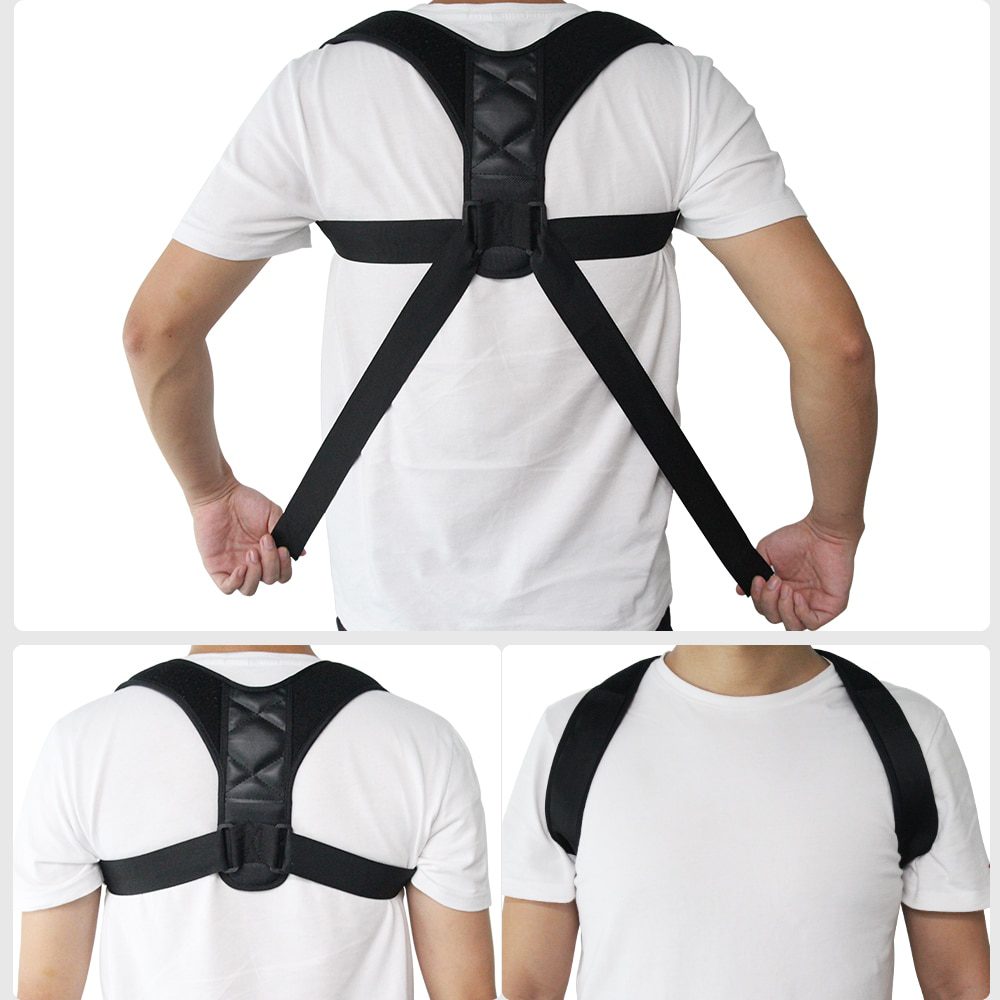 Drop shipping Adjustable Back Posture Corrector Clavicle Spine Back Shoulder Lumbar Brace Support Belt Posture Correction Brace