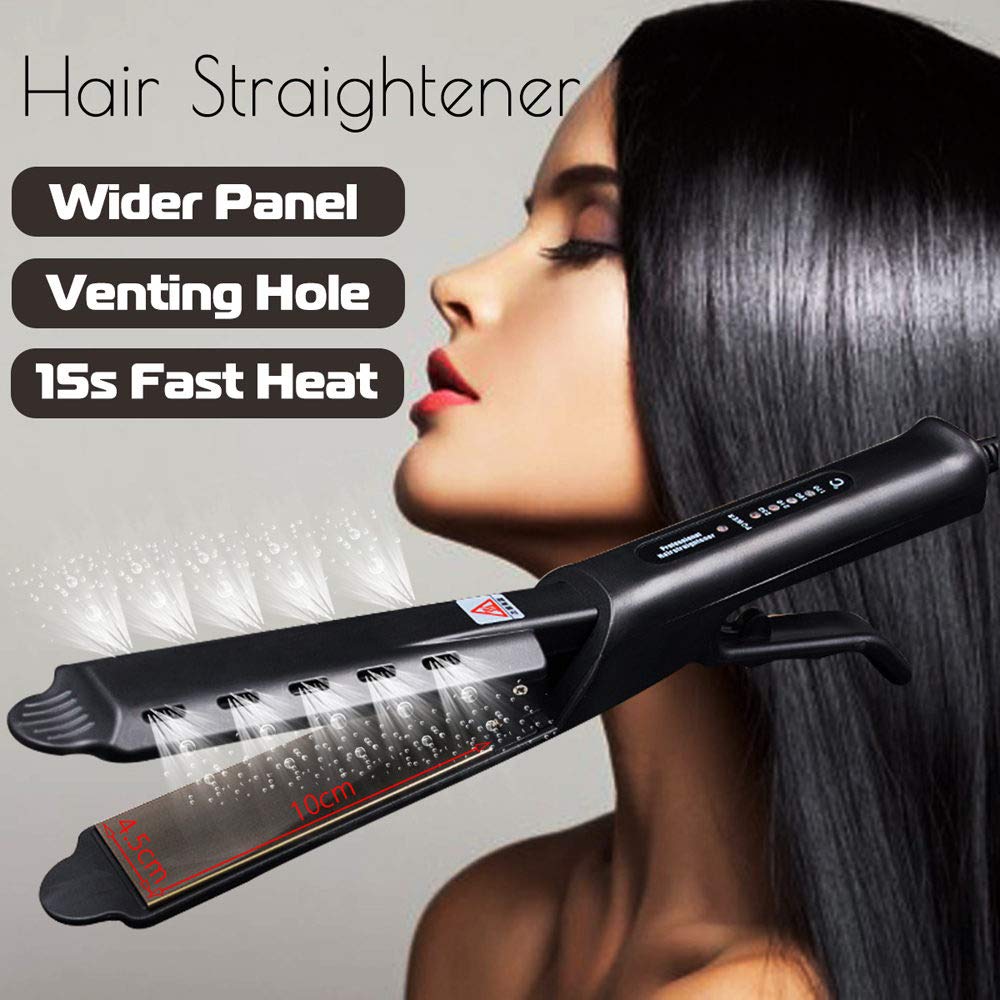 Hair Straightener Steam Flat Iron Four-Gear Hair Straightening Tourmaline Ceramic Professional Hair Straightener Styling Tool