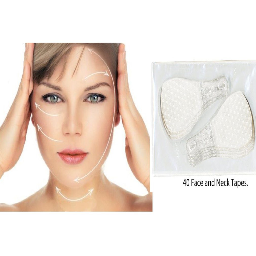 40 Pcs/Set V face shape Thin Face Invisible facial Stickers Facial Line Skin V-Shape Face Lift Tape Face Lift Tools Care