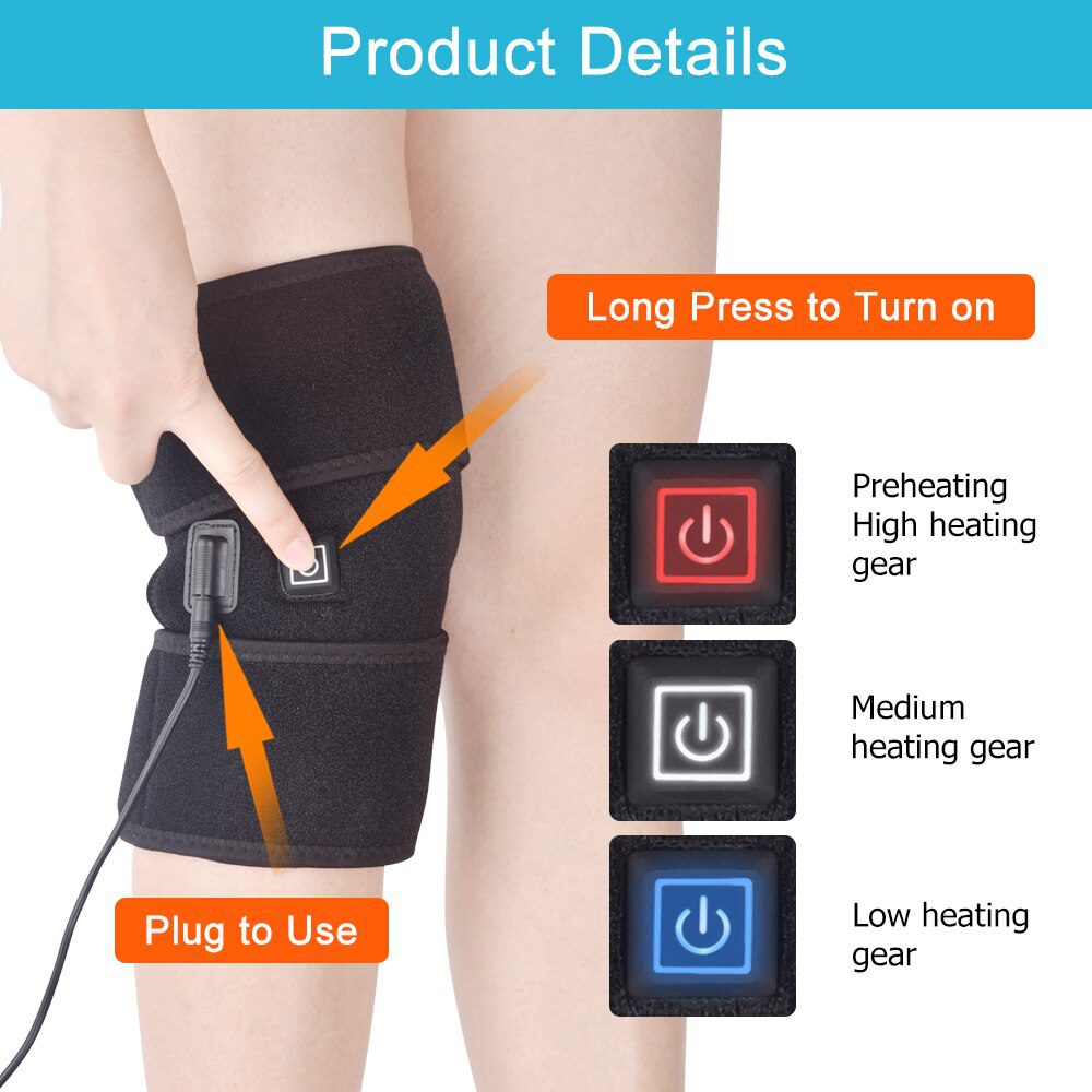 AGDOAD Arthritis Knee Support Brace Infrared Heating Therapy Kneepad for Relieve Knee Joint Pain Knee Rehabilitation Dropship