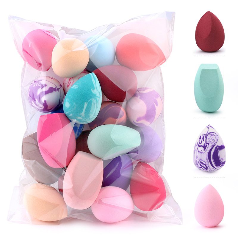 10/20 Pcs Soft Mix Color Makeup Sponge Face Beauty Cosmetic Powder Puff For Foundation Cream Concealer Make Up Blender Tools