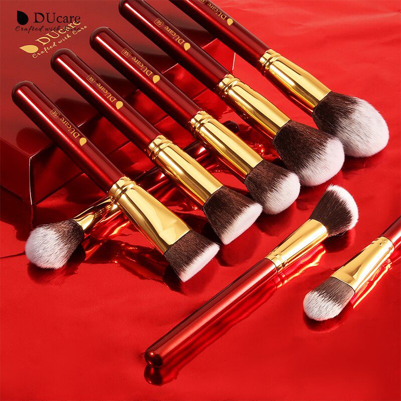 DUcare MakeUp Brushes Professional Natural Goat hair Makeup Brushes set Foundation Powder Concealer Contour Eyes Blending brush