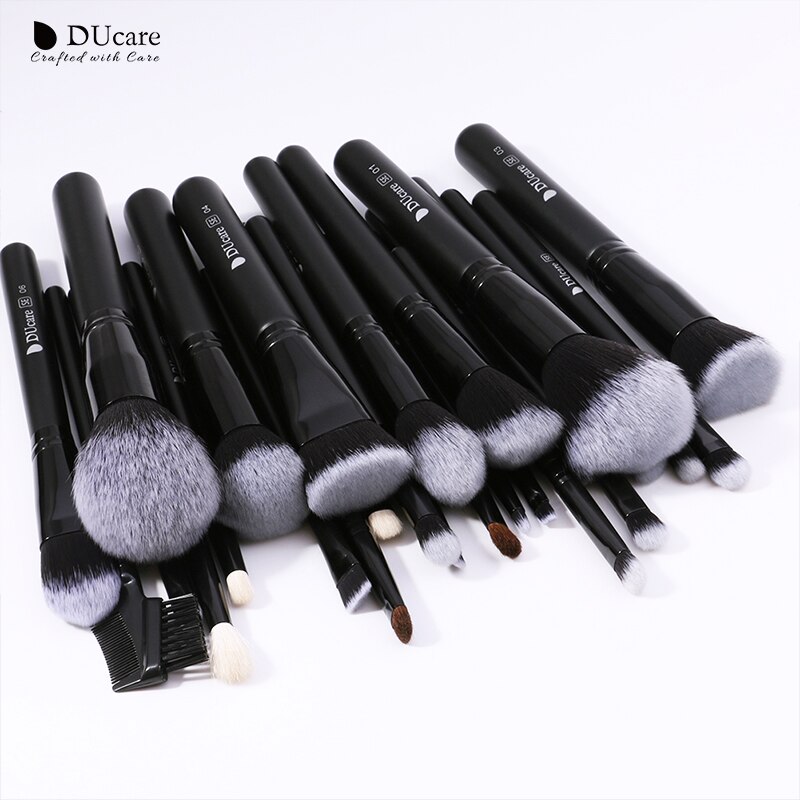 DUcare MakeUp Brushes Professional Natural Goat hair Makeup Brushes set Foundation Powder Concealer Contour Eyes Blending brush