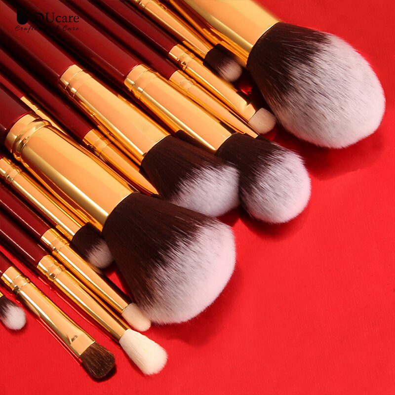 DUcare MakeUp Brushes Professional Natural Goat hair Makeup Brushes set Foundation Powder Concealer Contour Eyes Blending brush