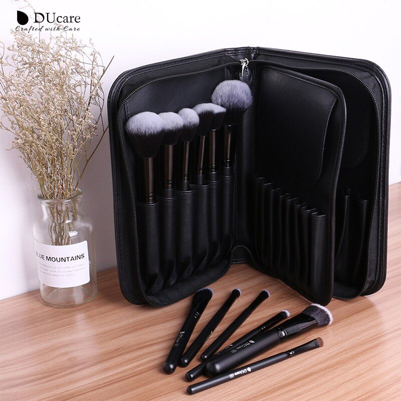 DUcare MakeUp Brushes Professional Natural Goat hair Makeup Brushes set Foundation Powder Concealer Contour Eyes Blending brush