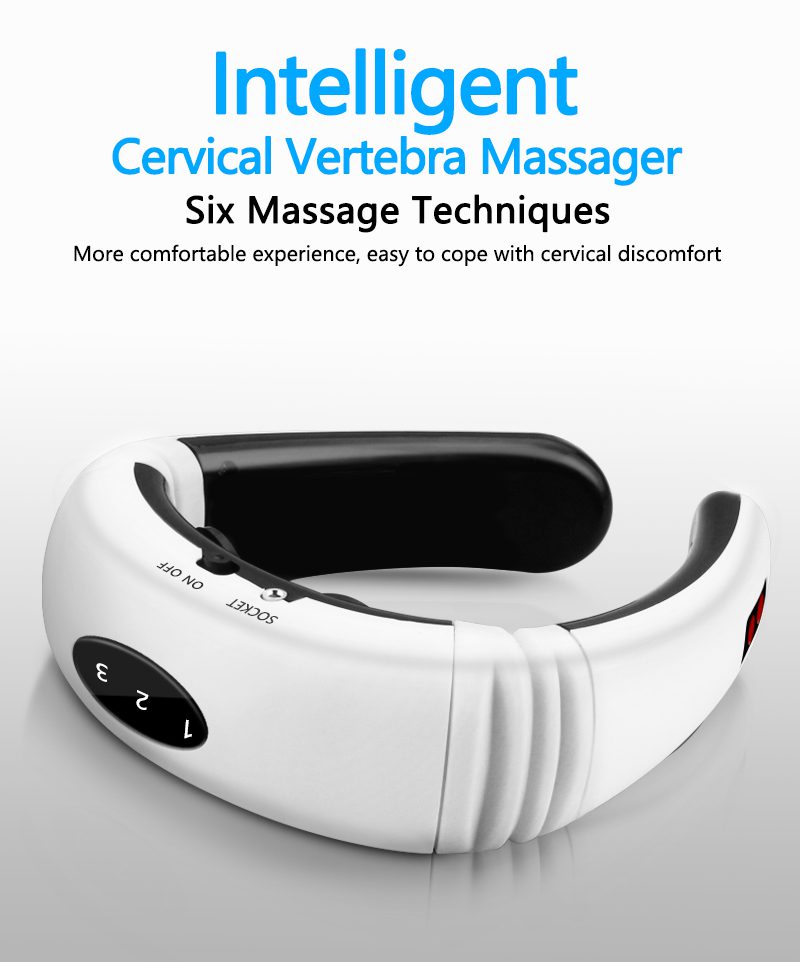 Electric Neck Massager & Pulse Back 6 Modes Power Control Far Infrared Heating Pain Relief Tool Health Care Relaxation Machine