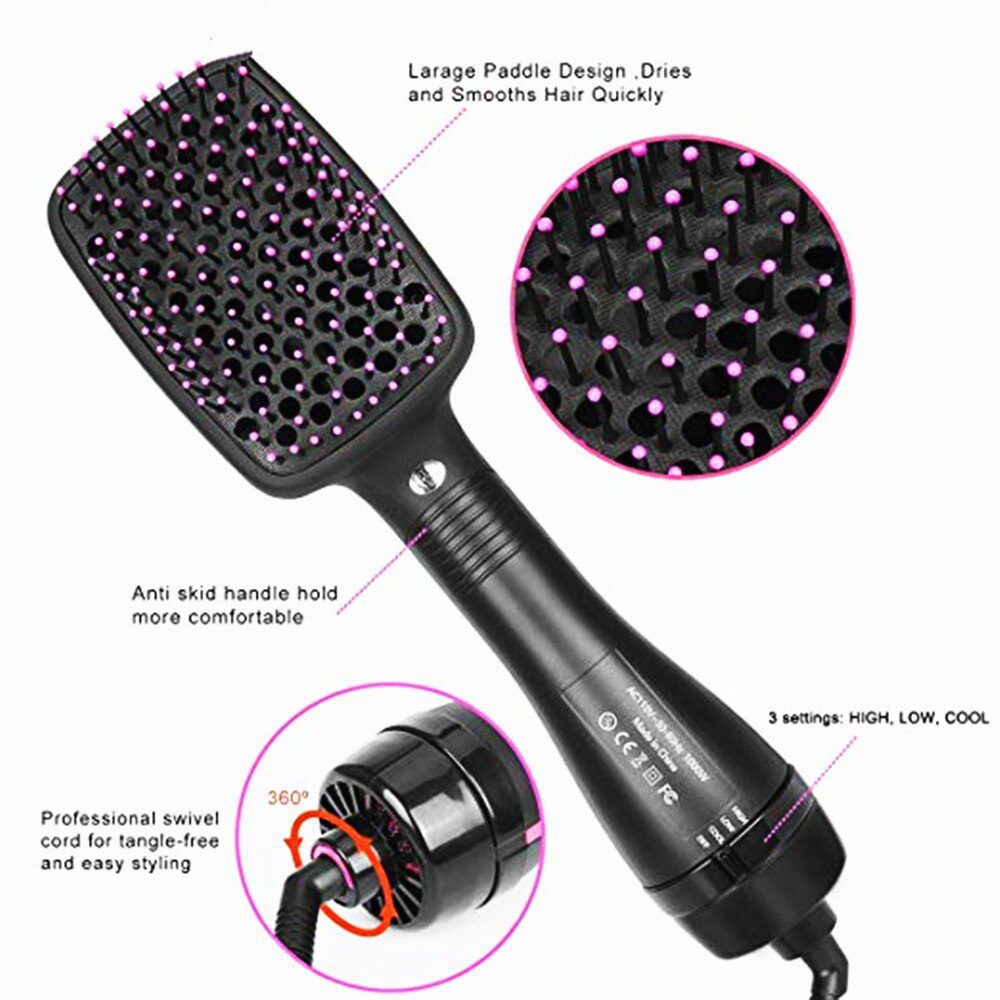 VIP Link Hair Dryer Brush Blow Dryer Hair Styler Hot Air Comb One Step Hair Dryer and Volumizer 3 in 1 Blower Brush Hairdryer