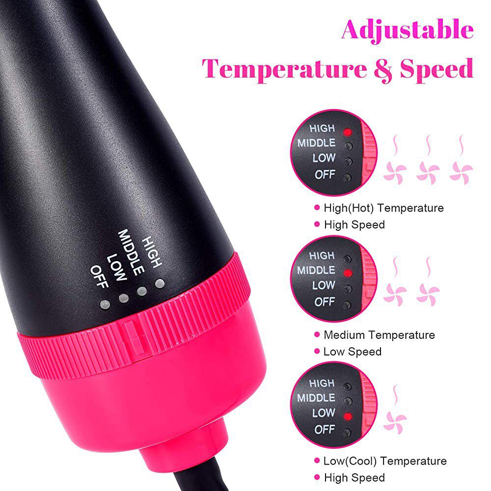 VIP Link Hair Dryer Brush Blow Dryer Hair Styler Hot Air Comb One Step Hair Dryer and Volumizer 3 in 1 Blower Brush Hairdryer