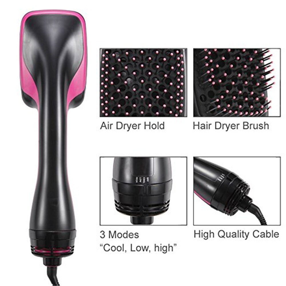 VIP Link Hair Dryer Brush Blow Dryer Hair Styler Hot Air Comb One Step Hair Dryer and Volumizer 3 in 1 Blower Brush Hairdryer