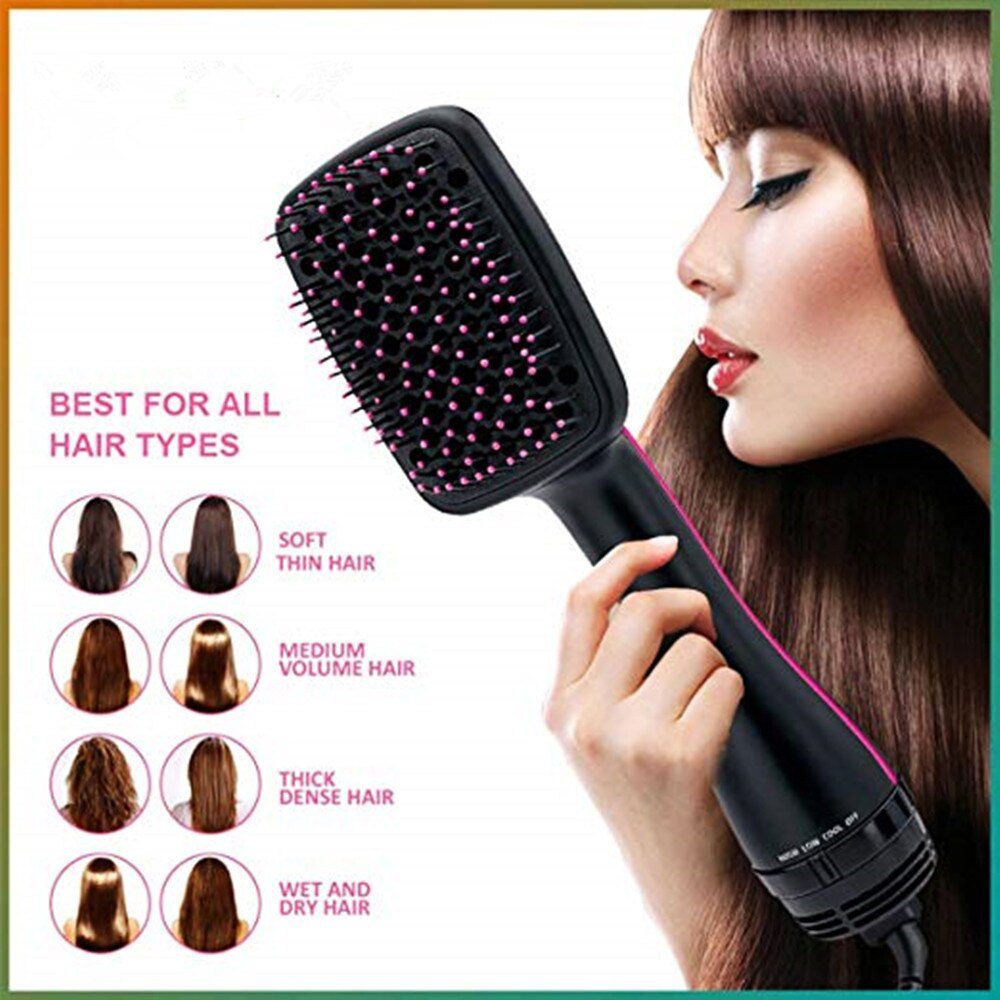 VIP Link Hair Dryer Brush Blow Dryer Hair Styler Hot Air Comb One Step Hair Dryer and Volumizer 3 in 1 Blower Brush Hairdryer