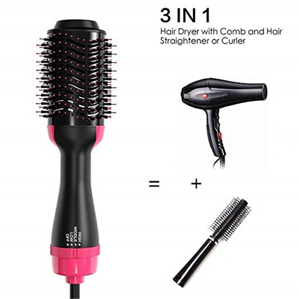 VIP Link Hair Dryer Brush Blow Dryer Hair Styler Hot Air Comb One Step Hair Dryer and Volumizer 3 in 1 Blower Brush Hairdryer