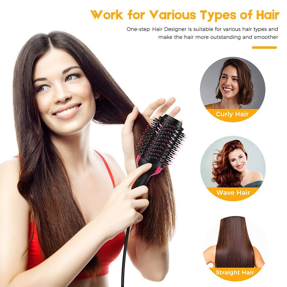 VIP Link Hair Dryer Brush Blow Dryer Hair Styler Hot Air Comb One Step Hair Dryer and Volumizer 3 in 1 Blower Brush Hairdryer