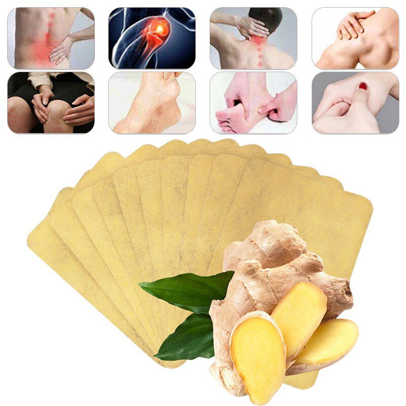 10 pcs/1bag Ginger Back Pain Patch Neck Massage Back Body Warmer Sticker Self Heating 12h Patch Winter Keep Joint Warm Foot Knee