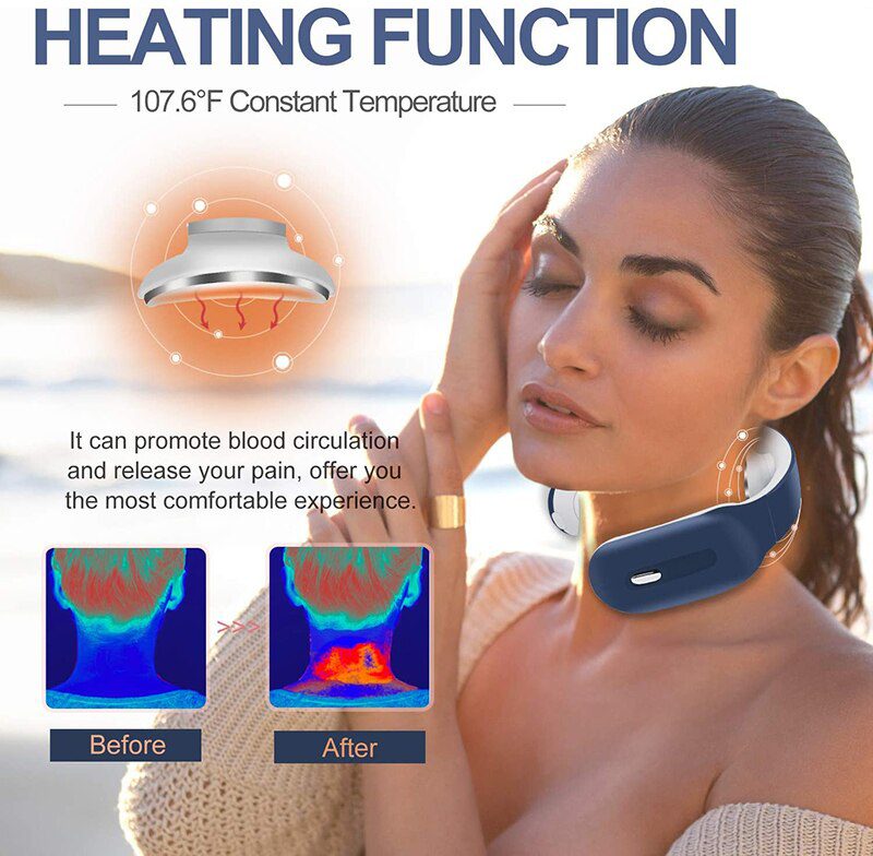 New Remote Smart Neck Shoulder EMS Muscle Massager Trainer Relaxation Electric Pain Relief ToolCervical Vertebra Physiotherapy