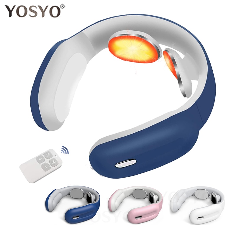 New Remote Smart Neck Shoulder EMS Muscle Massager Trainer Relaxation Electric Pain Relief ToolCervical Vertebra Physiotherapy