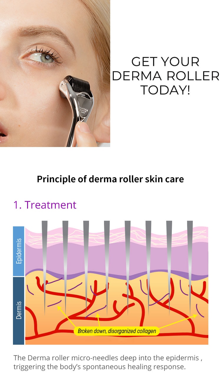 DARSONVAL DRS 540 derma roller micro needles titanium mezoroller microneedle machine for skin care and body treatment