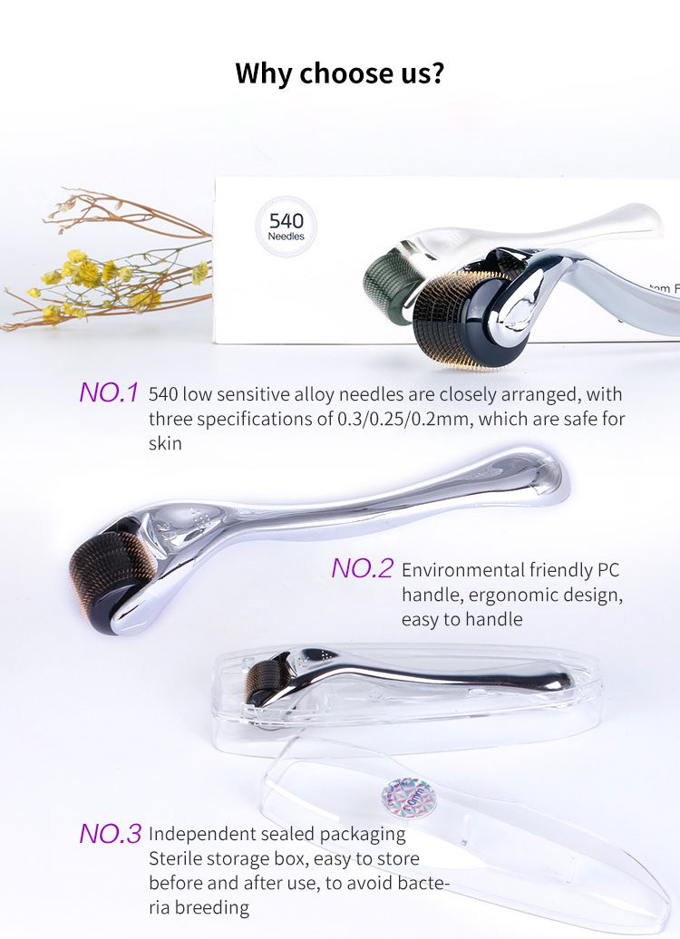 DARSONVAL DRS 540 derma roller micro needles titanium mezoroller microneedle machine for skin care and body treatment