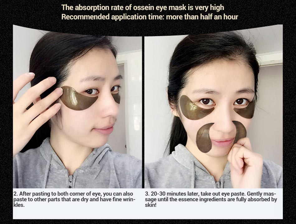 MEIKING Eye Patches 60 Pcs Black Pearl Gold Collagen Crystal Remover Dark Circles Anti-wrinkle Patches Under The Eyes Of Korea