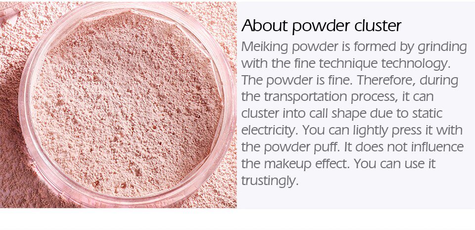 MEIKING Rose Plant Powder Oil Control Loose Powder Cosmetics Compact Whitening Brighten Skin Tone Makeup Setting Mineral Powder