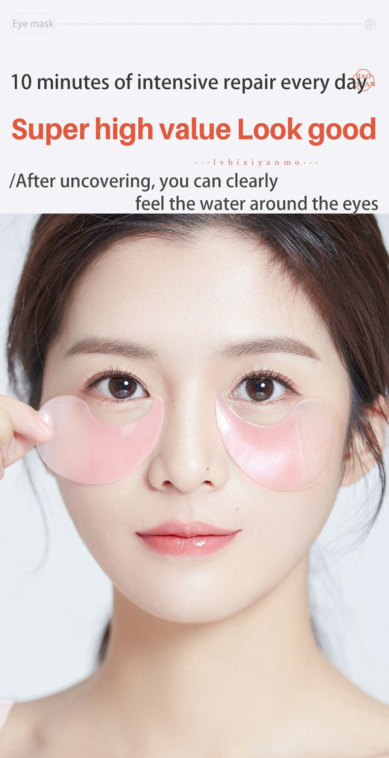 MEIKING Pink Coral Eye Patches 60 Pcs Collagen Crystal Remover Dark Circles Eye Bags Sleep Mask For Eyes From Wrinkles