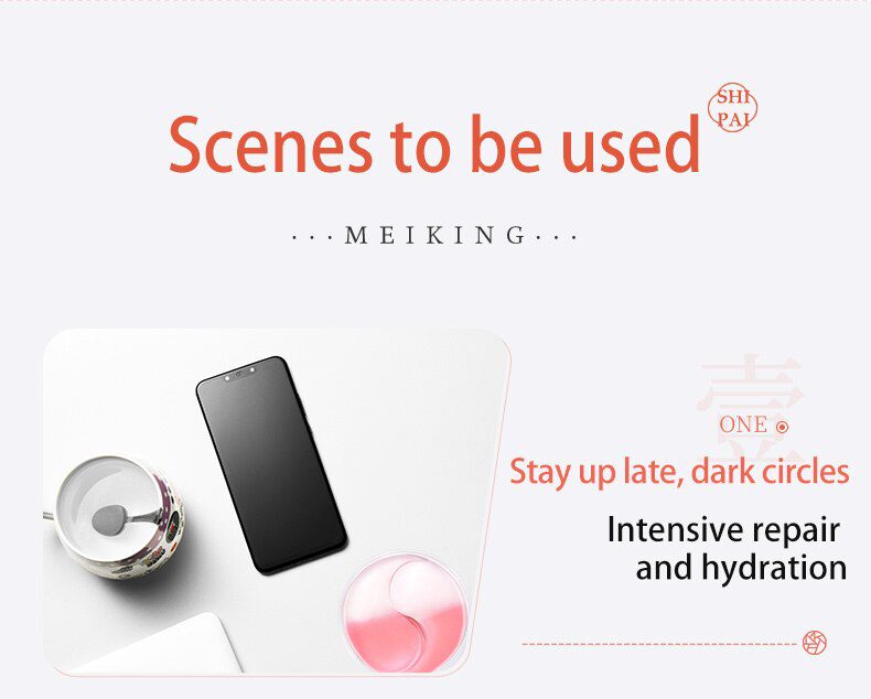 MEIKING Pink Coral Eye Patches 60 Pcs Collagen Crystal Remover Dark Circles Eye Bags Sleep Mask For Eyes From Wrinkles