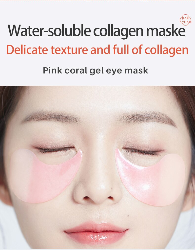 MEIKING Pink Coral Eye Patches 60 Pcs Collagen Crystal Remover Dark Circles Eye Bags Sleep Mask For Eyes From Wrinkles