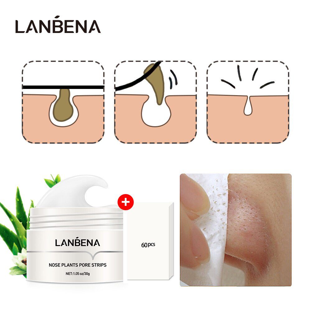 LANBENA New Style Blackhead Remover Nose Mask Pore Strip Black Mask Peeling Acne Treatment Black Deep Cleansing Skin Care korea