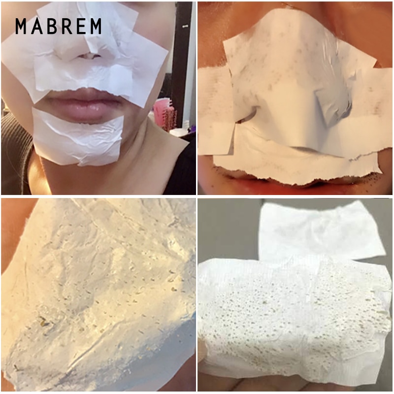 MABREM Blackhead Remover Face Nose Mask Pore Strip Black Mask Peeling Acne Treatment Deep Cleansing Mask Oil Control Skin Care