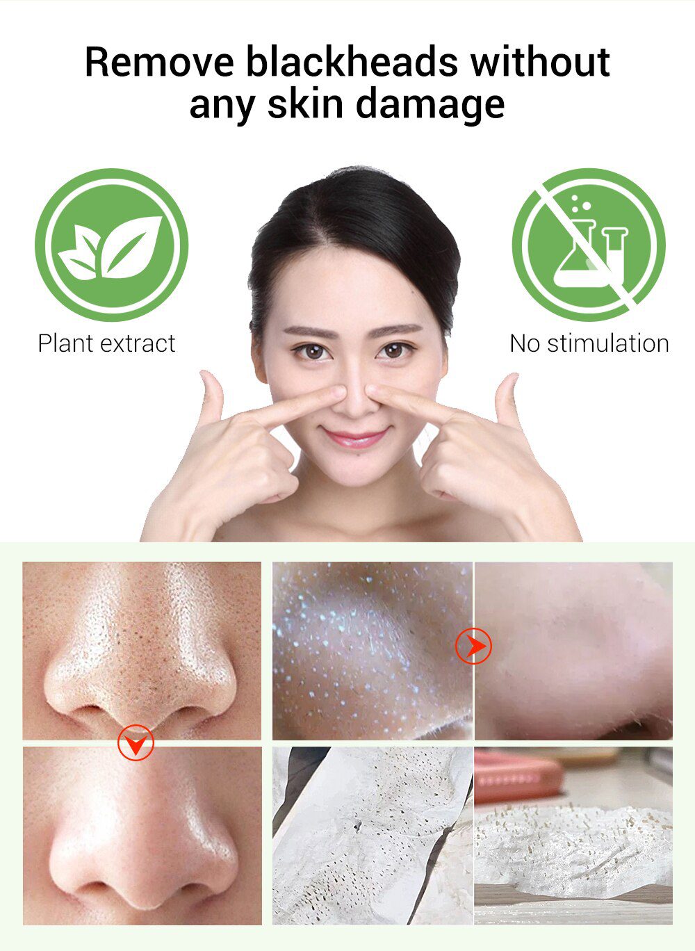 BREYLEE Tea Tree Blackhead Remover Serum Shrink Pores Essence Black Peeling Mask Oil-Control Face Sheet Mask Whitening Skin Care