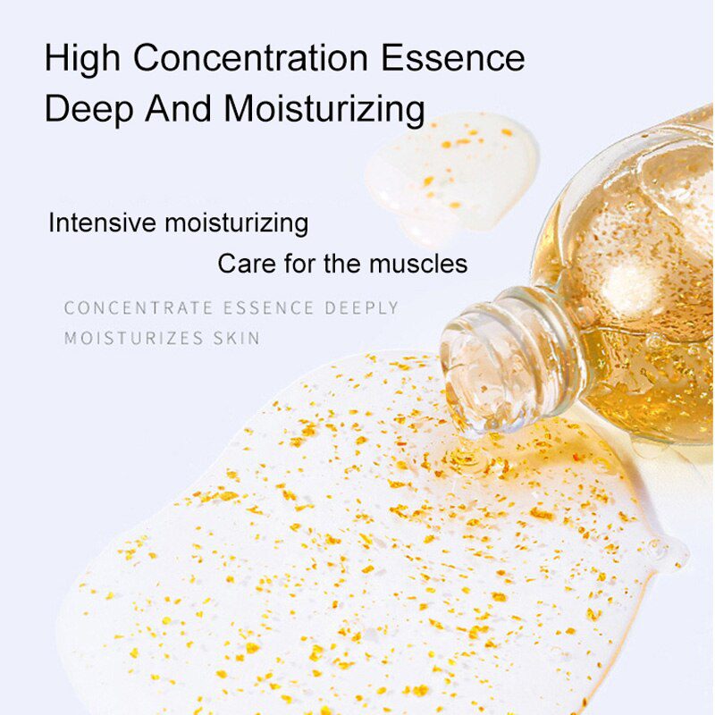 24K Gold Niacinamide Face Essence Moisturizing Anti-aging&Wrinkle Hyaluronic Acid Serum Shrinks Pores Repairs Dry Loose Skin