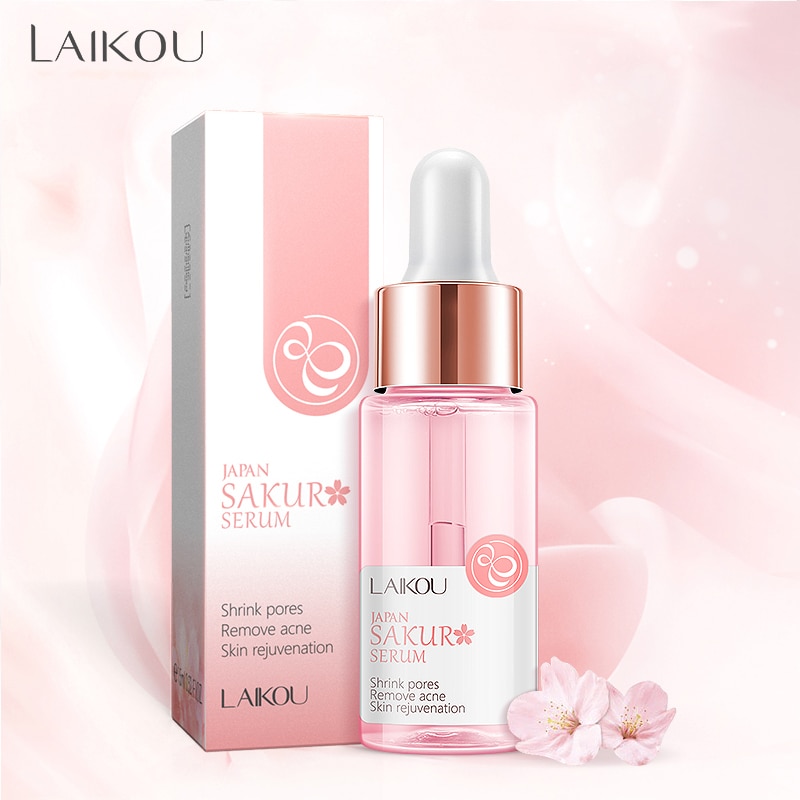LAIKOU 17ML Japan Sakura Serum Nourish Essense Oil Control Brightening Rejuvenation Skin Whitening Serum Skin Care Facecare
