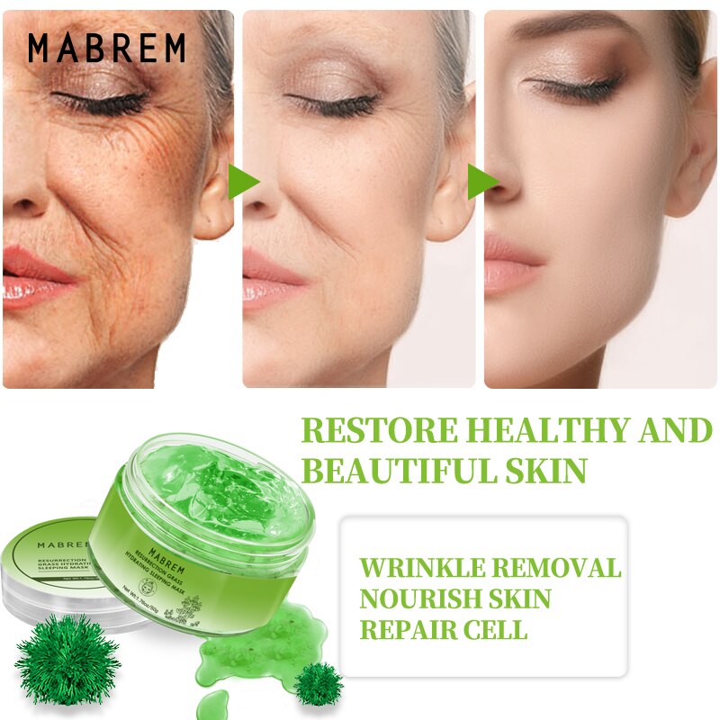 MABREM Plant Hydrating Face Mask Moisturizing Anti-Aging Whitening Skin Care Revitalizing Cream Sleeping Facial Mask Treatment