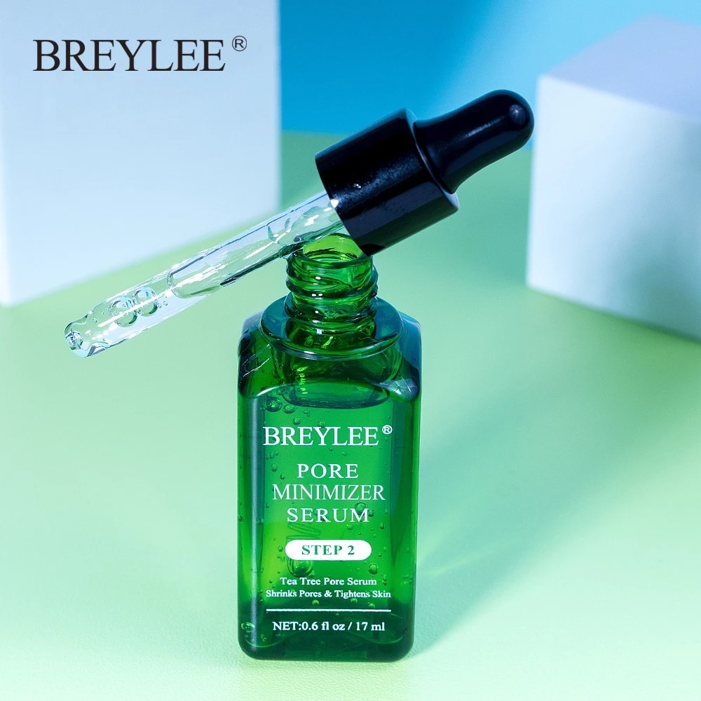 BREYLEE Shrink Pores Serum Pore Tightens Refining Moisturizing Essence Whitening Anti-aging Oil Control Facial Essence Skin Care